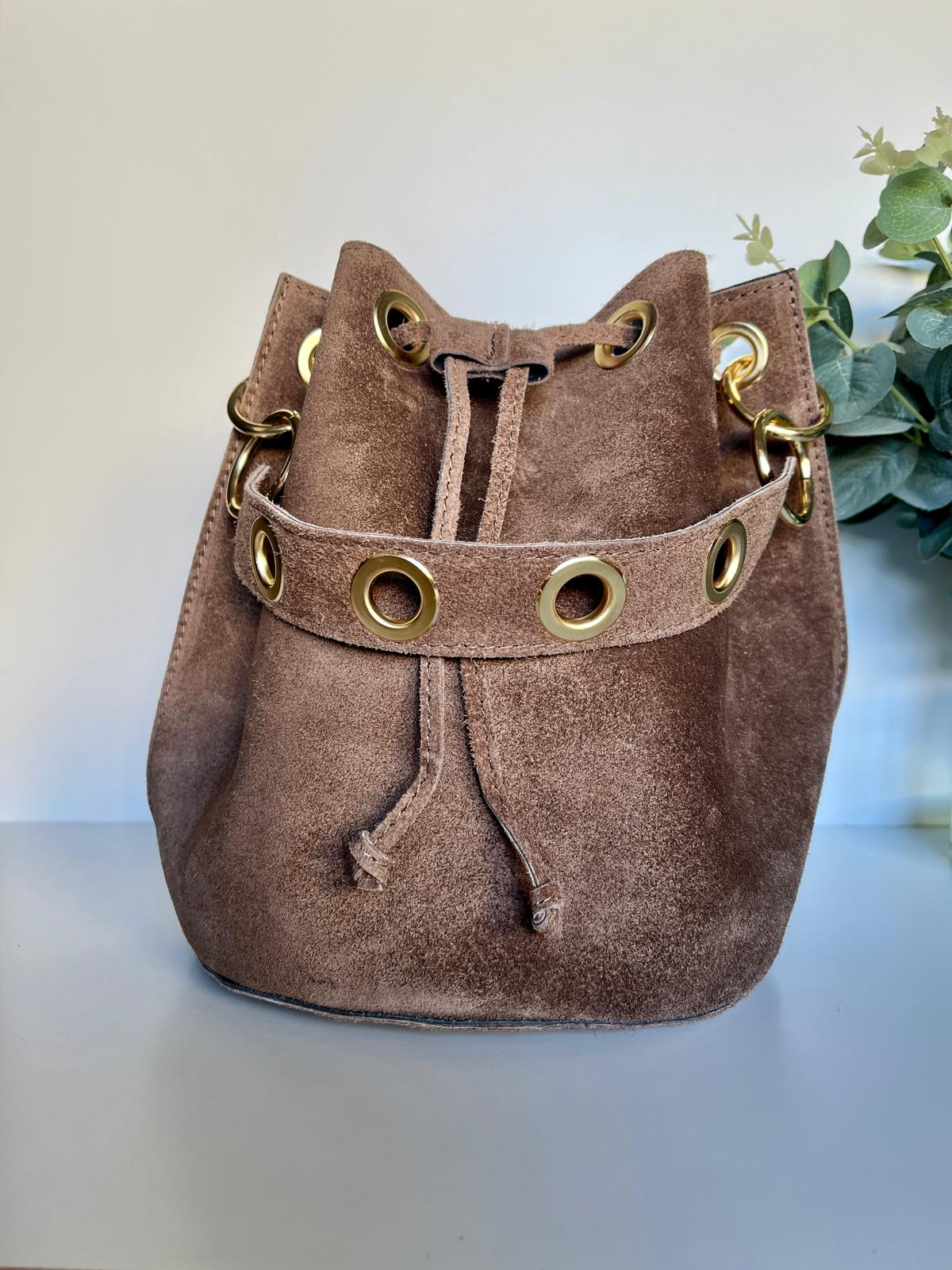 Bolso Bombonera Topo de Ante – Artesanía Italiana