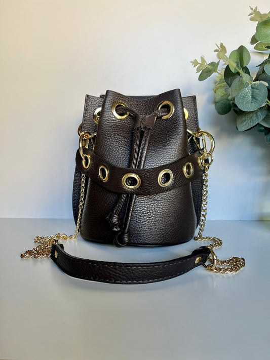 Mini Bombonera Piel - Chocolate