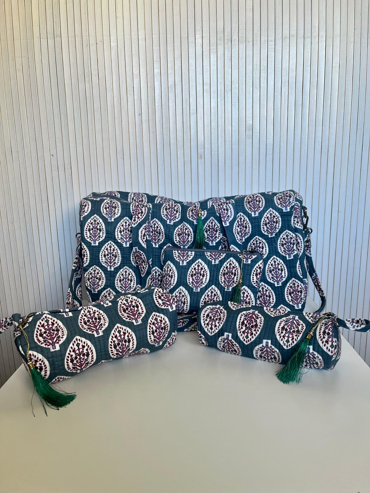 Bolsa + Neceseres de Algodón Indio - ROMU