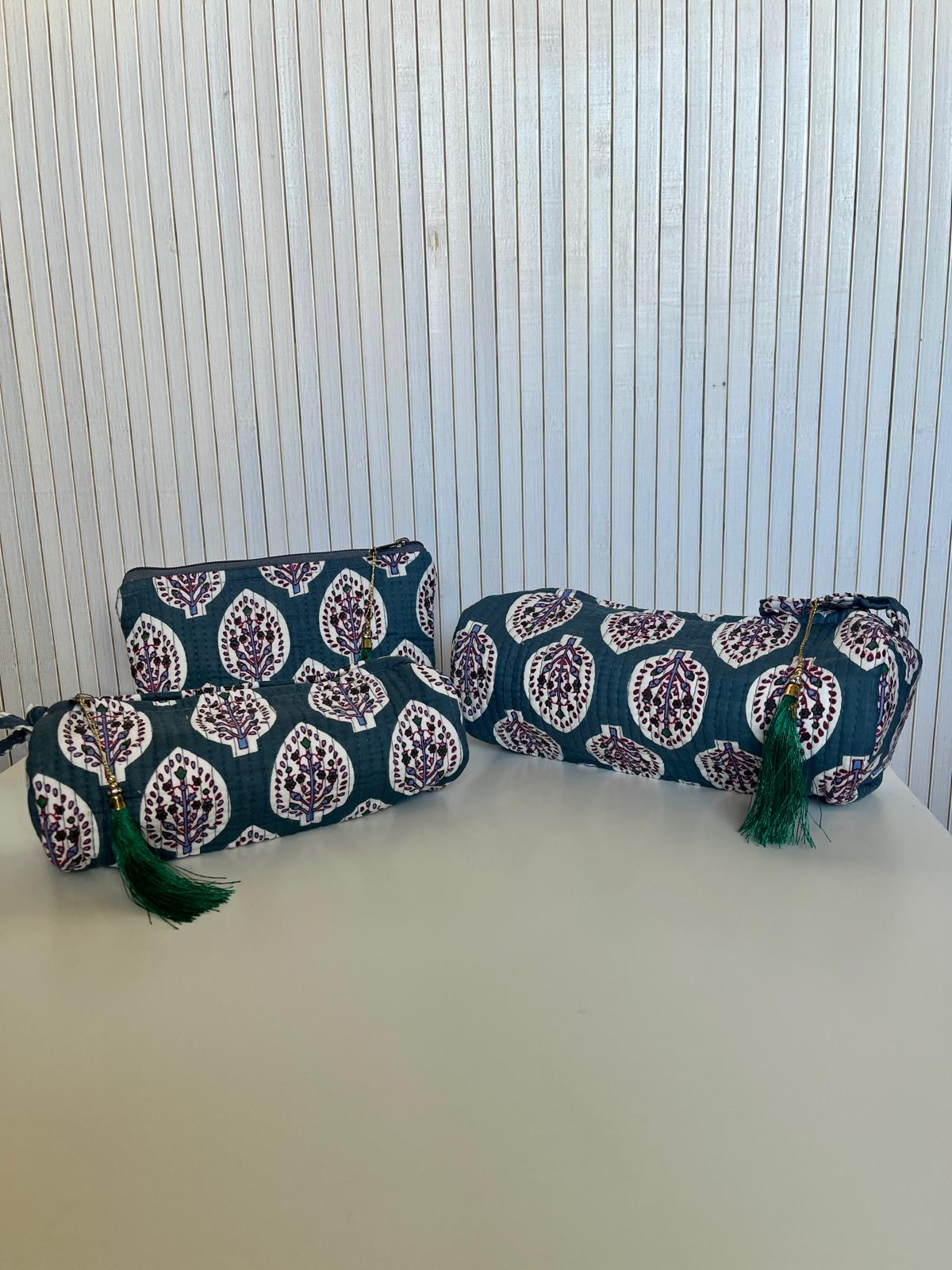 Bolsa + Neceseres de Algodón Indio - ROMU