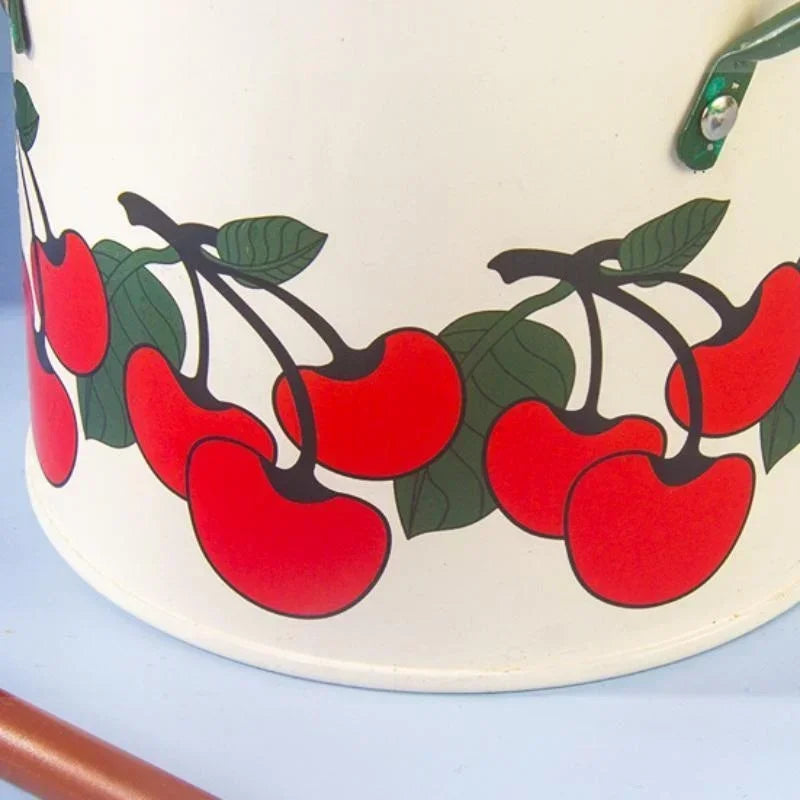 Organizador de Cubiertos Retro – Cubo Metálico con Divisiones para Cocina Estilo Rústico