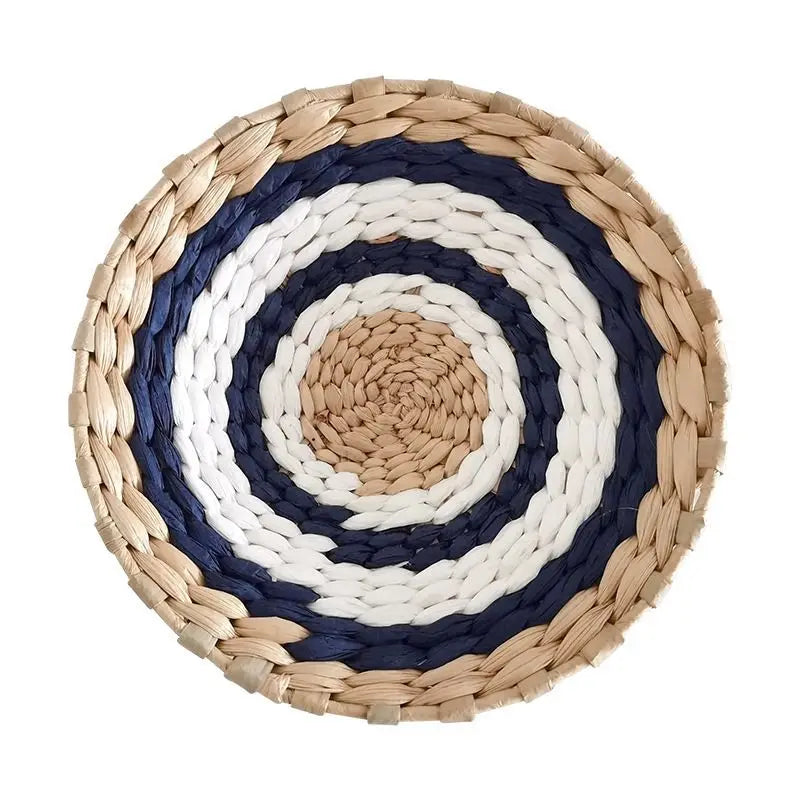 Decoración de Pared Bohemia de Paja Tejida – Hecha a Mano con Estilo Étnico y Natural