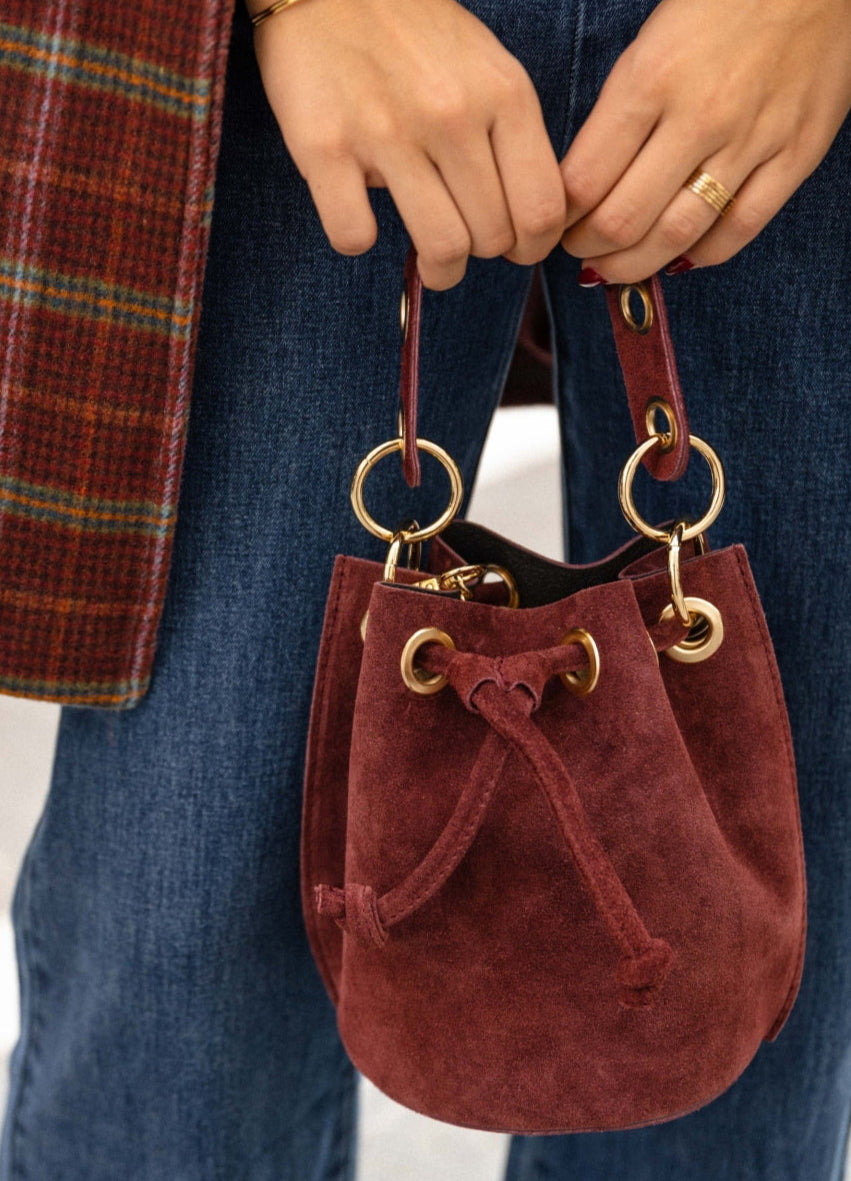 Bolso Bombonera Kaki de Ante – Artesanía Italiana