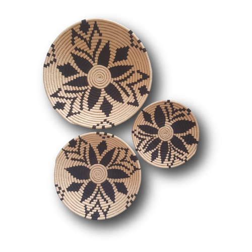 Set de Decoración Boho de Pared – Tapices Tejidos a Mano en Natural y Negro