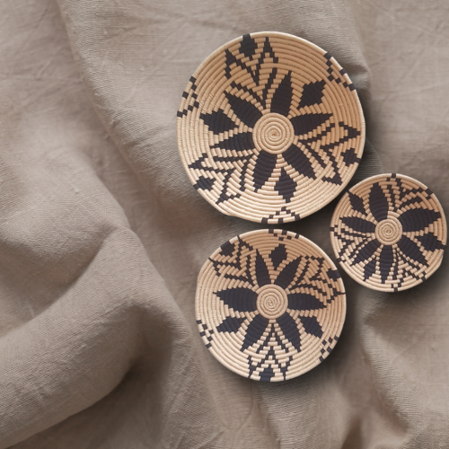 Set de Decoración Boho de Pared – Tapices Tejidos a Mano en Natural y Negro