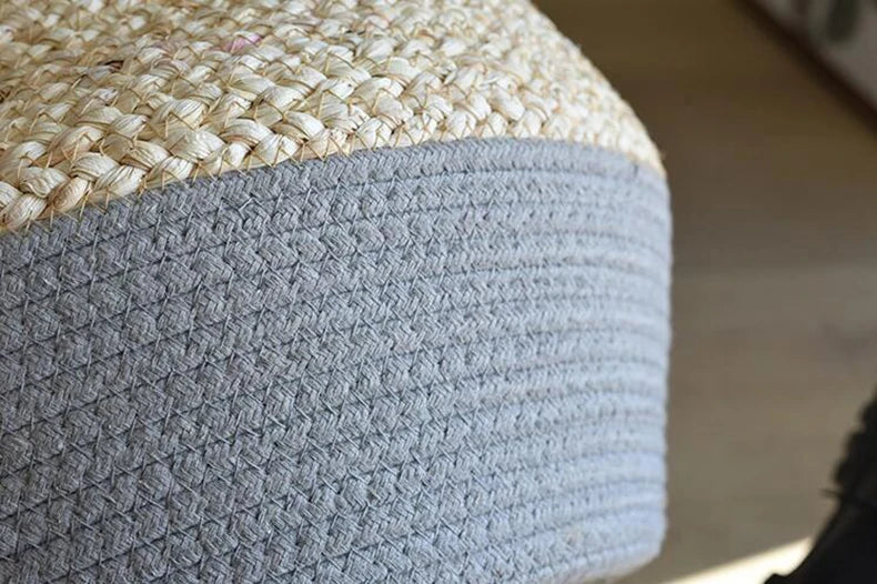 Cesta de Bambú y Algas Marinas – Estilo Nórdico para Plantas, Ropa o Almacenaje Multiusos
