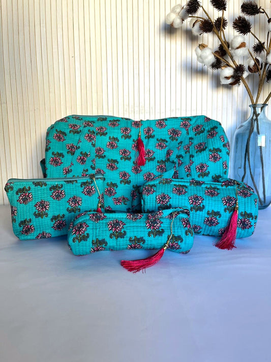 Indian Cotton Bag + Toiletry Bags - SALLY