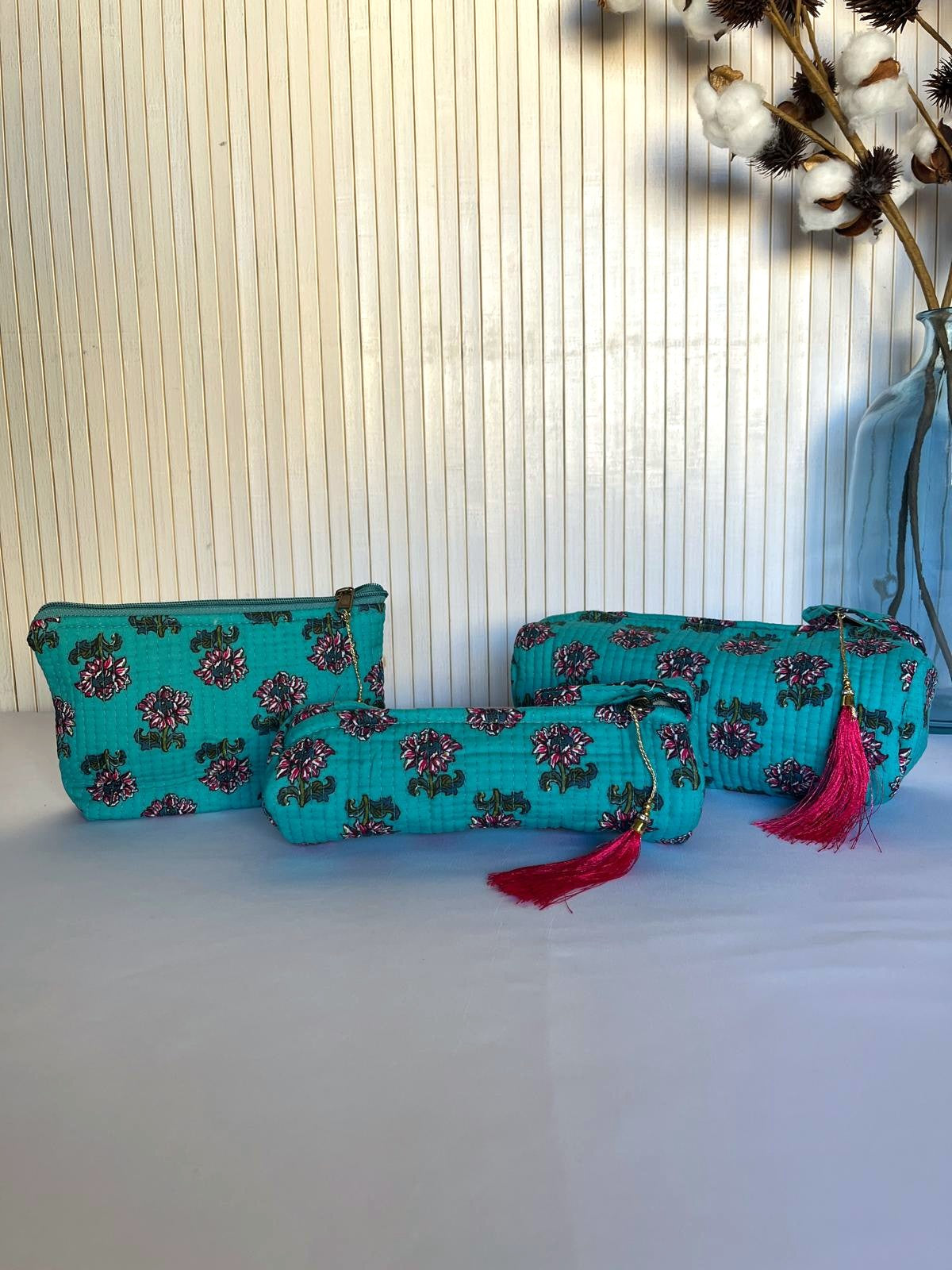 Indian Cotton Bag + Toiletry Bags - SALLY