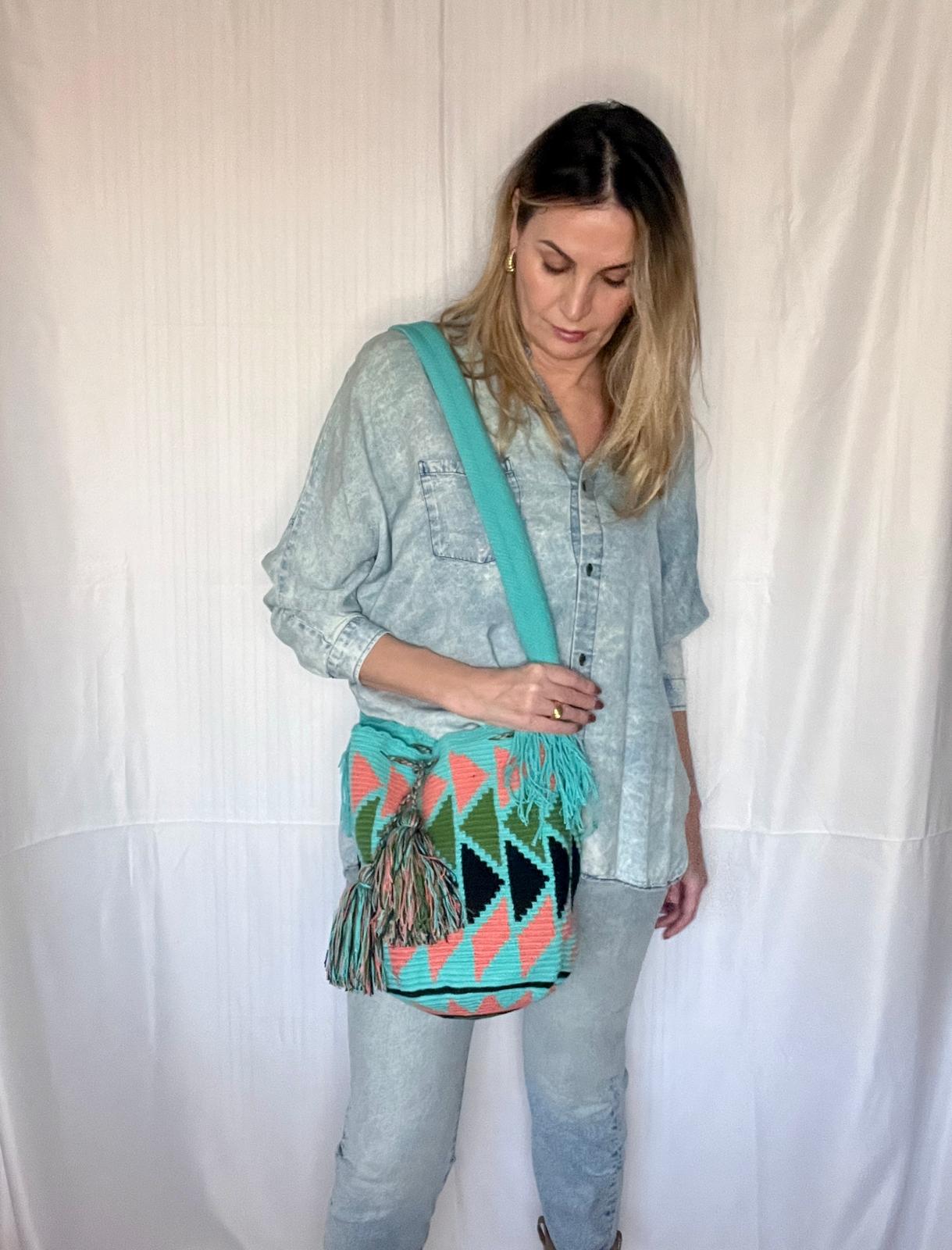 Turquoise Wayúu Bag