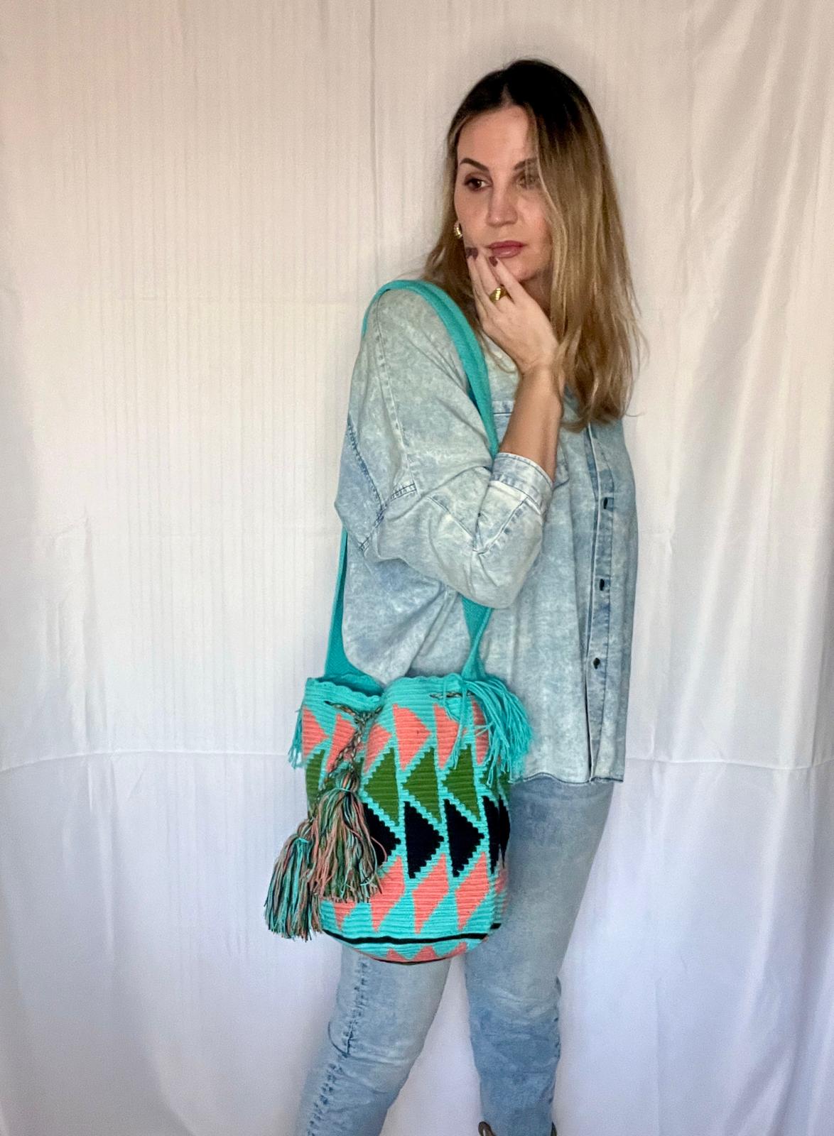 Turquoise Wayúu Bag