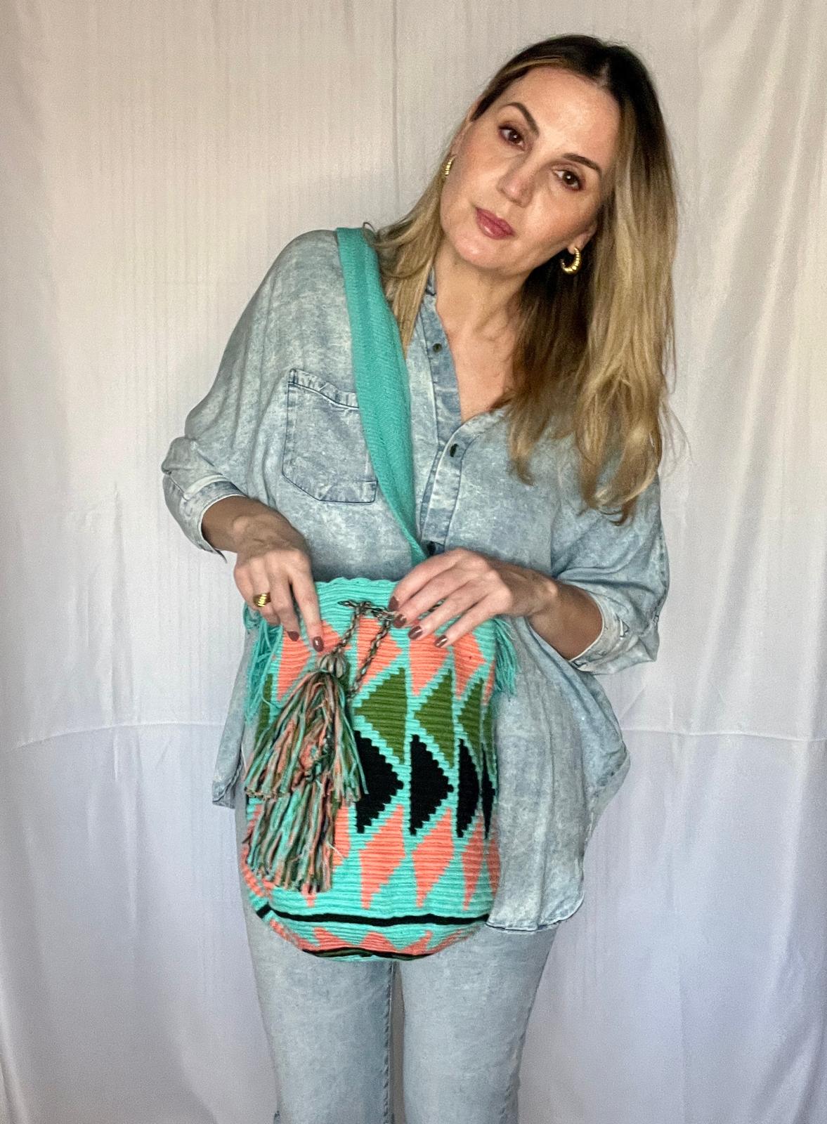 Turquoise Wayúu Bag