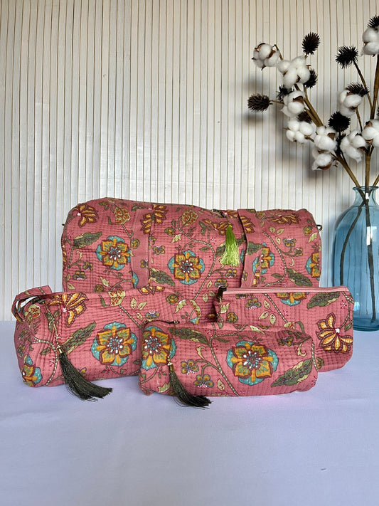 Bolsa + Neceseres de Algodón Indio DULI – Hecho a Mano