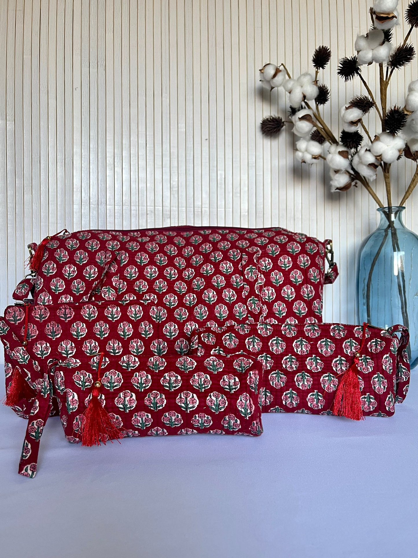 Bolsa + Neceseres de Algodón Indio NICO – Hecho a Mano