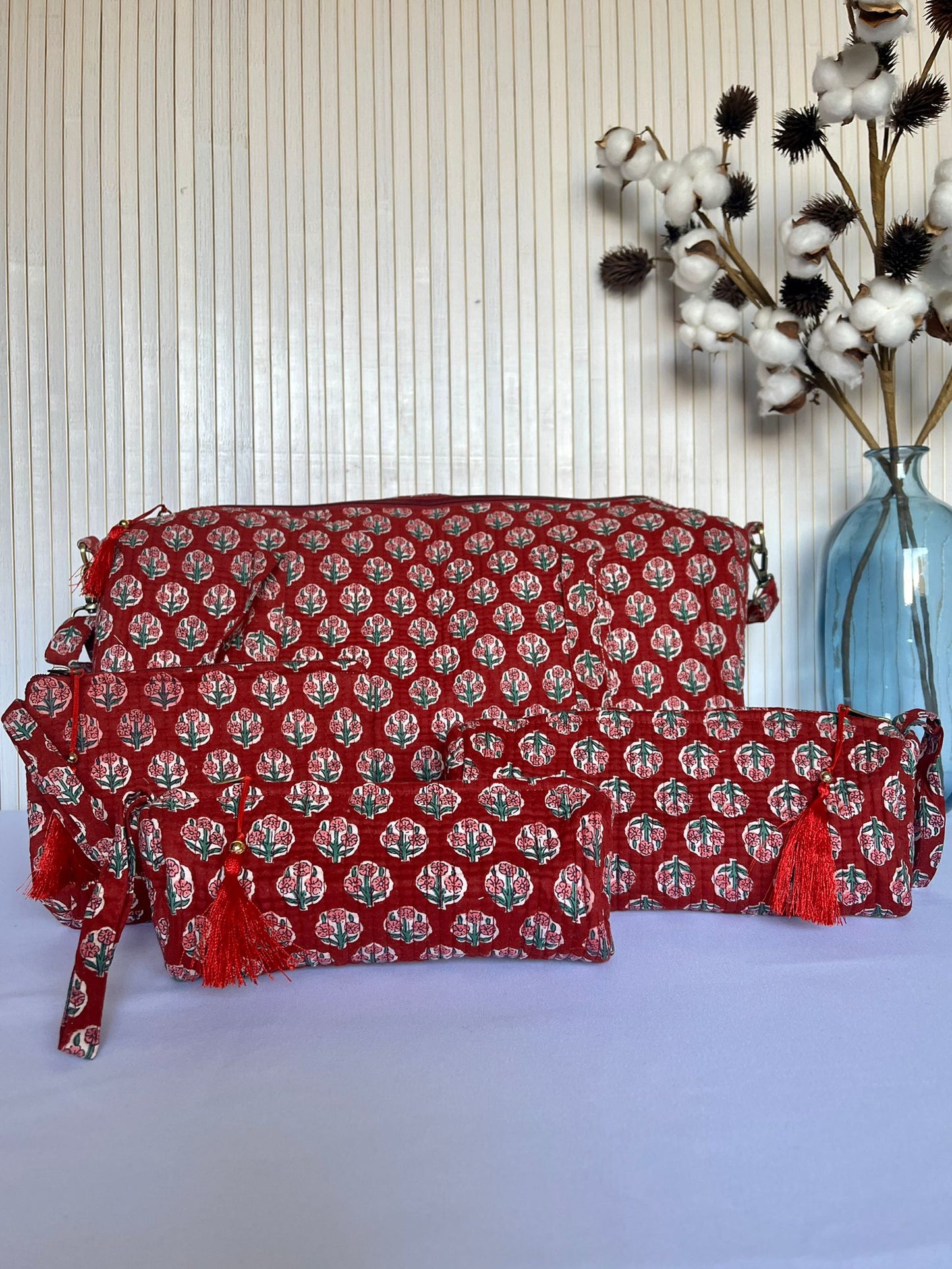Bolsa + Neceseres de Algodón Indio NICO – Hecho a Mano