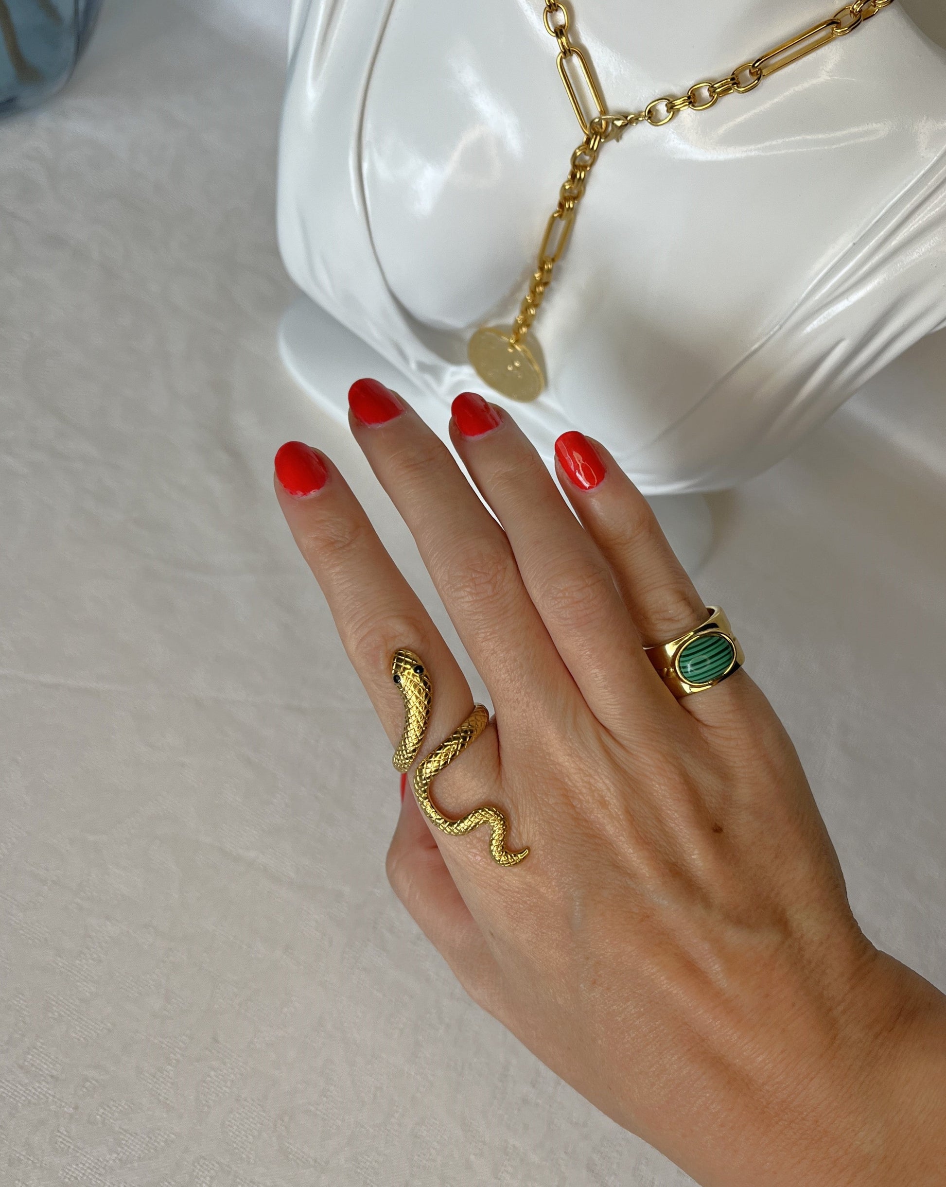 Anillo Serpiente Ajustable – Pepa Comanechi