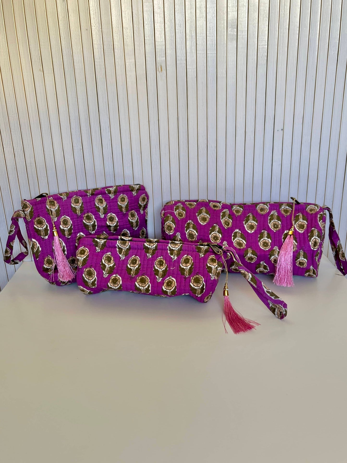 Indian Cotton Bag + Toiletry Bags - SALLY