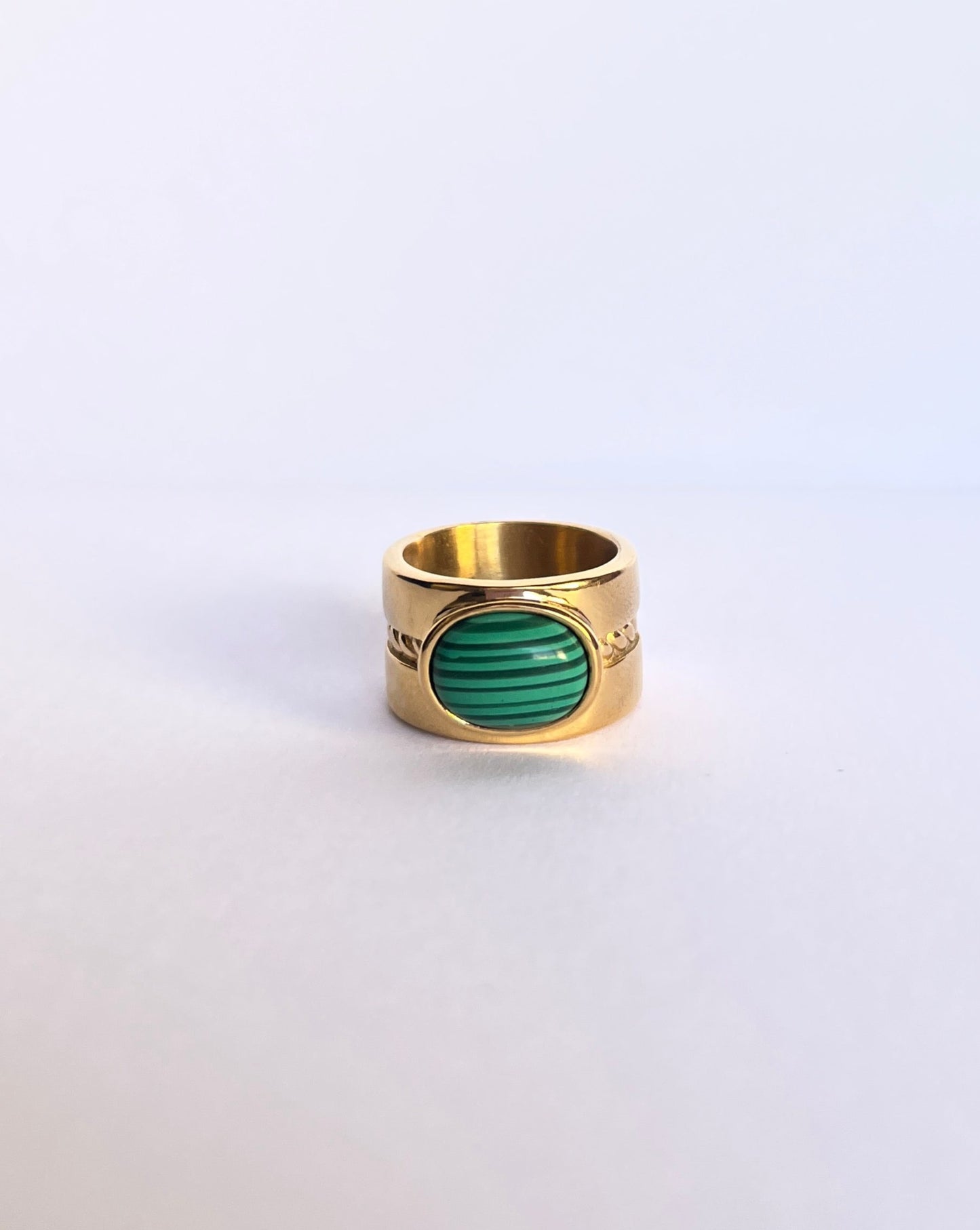 Anillo Malaquita Verde-Pepa Comanechi-ANILLOS,JOYAS