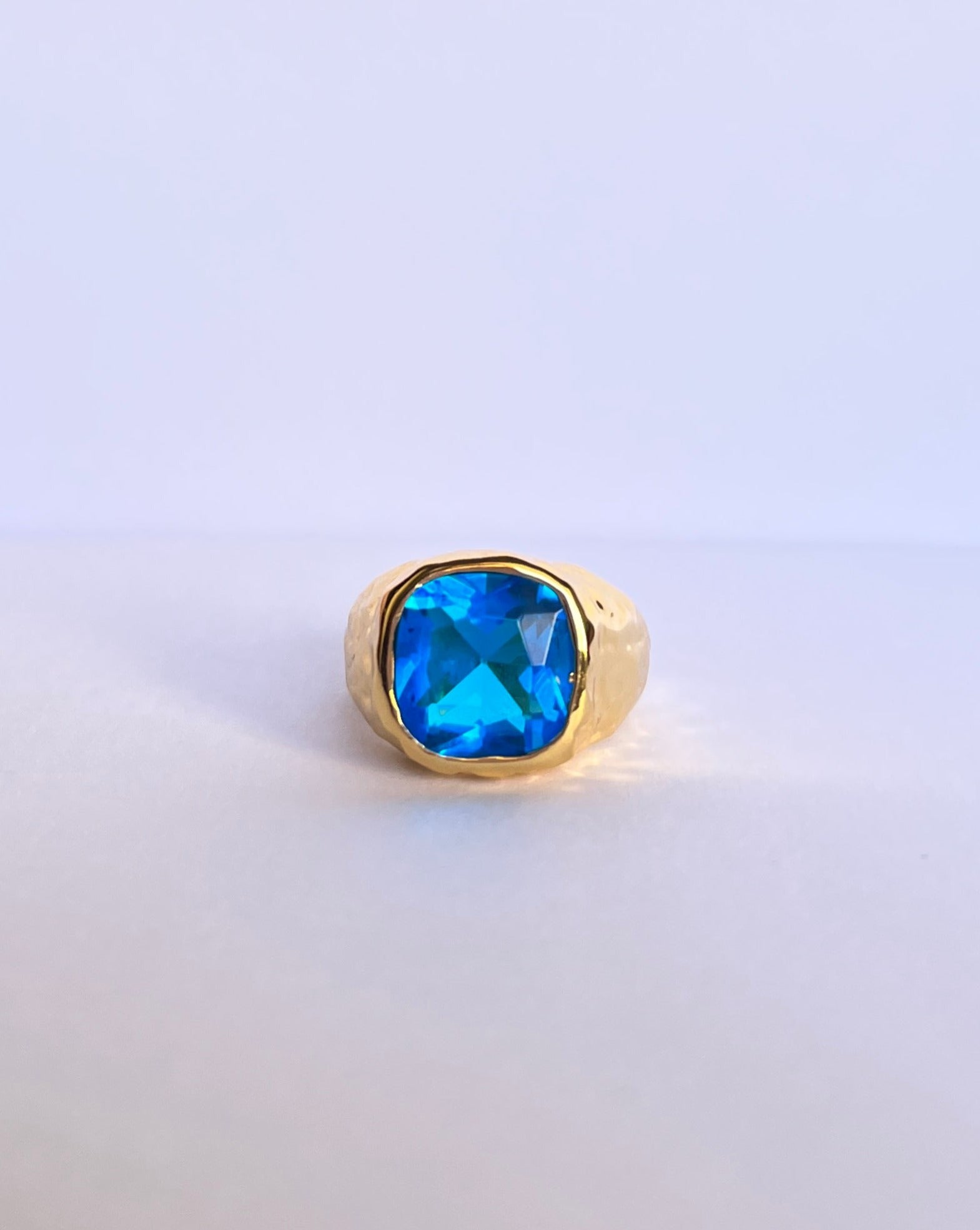 Anillo Topazio Azul-Pepa Comanechi-ANILLOS,JOYAS