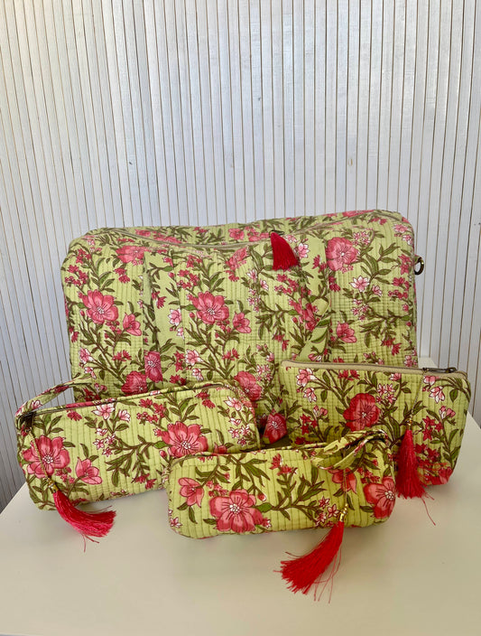 Indian Cotton Bag + Toiletry Bags - SALLY