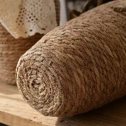 Cesta Alta de Mimbre Natural – Cubremaceta o Cesto para Decoración de Hogar